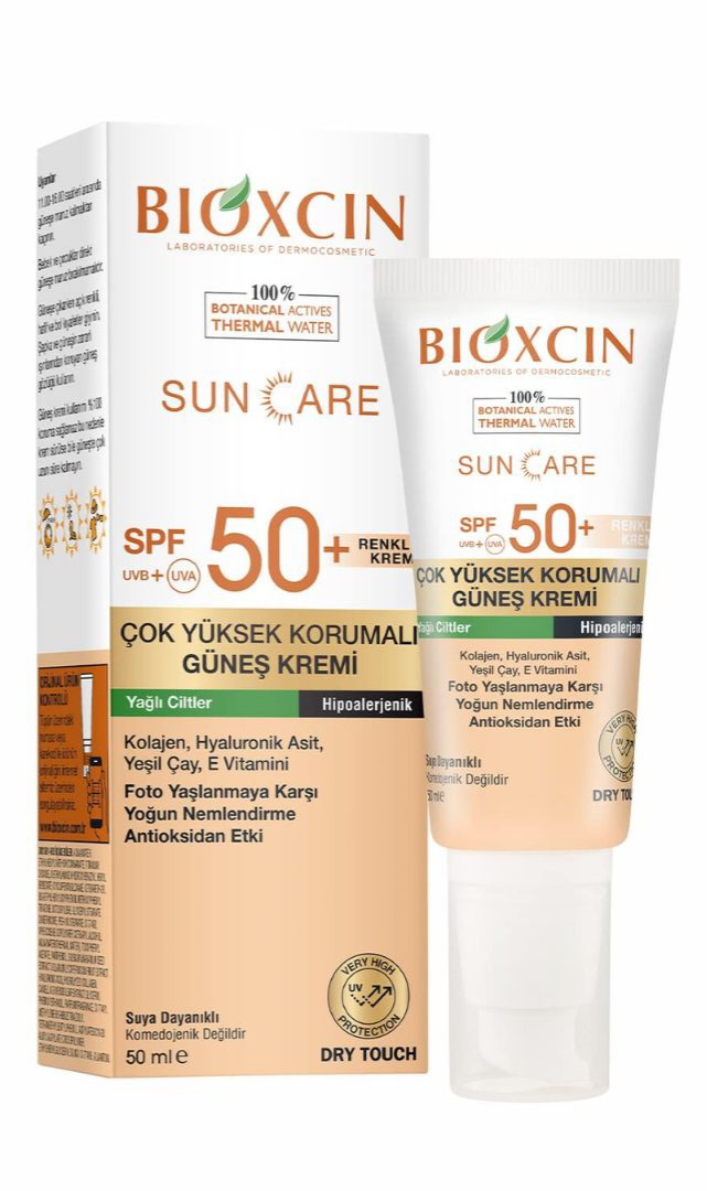 ضد آفتاب رنگی بیوکسین مناسب پوست چرب SPF 50