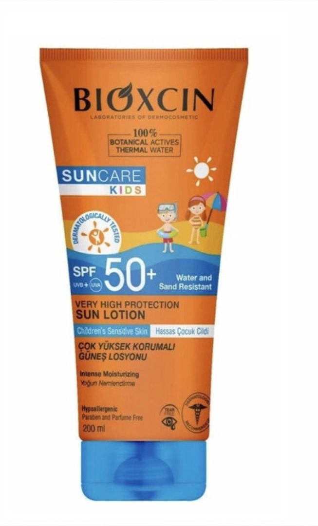 لوسیون ضدآفتاب کودک بیوکسین SPF 50+ حجم 200 میل