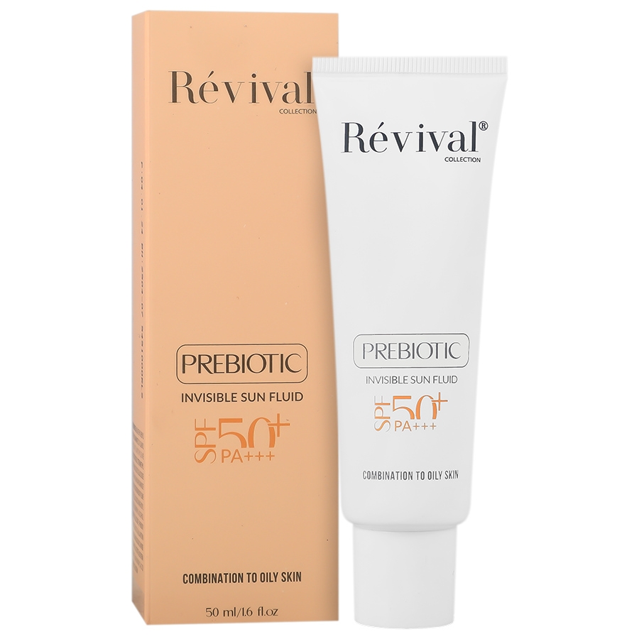 فلوئید ضدآفتاب پریبیوتیک SPF50 پوست چرب رویوال | 50 میل